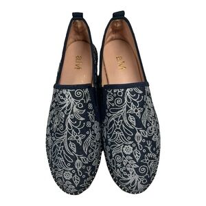 a.M. Marcus Anthony Blue Paisley Tribeca‎ Espadrille  Size 8 Women